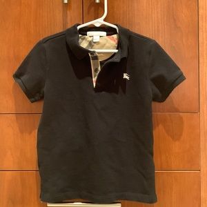 Burberry plaid trim polo shirt. Worn once!